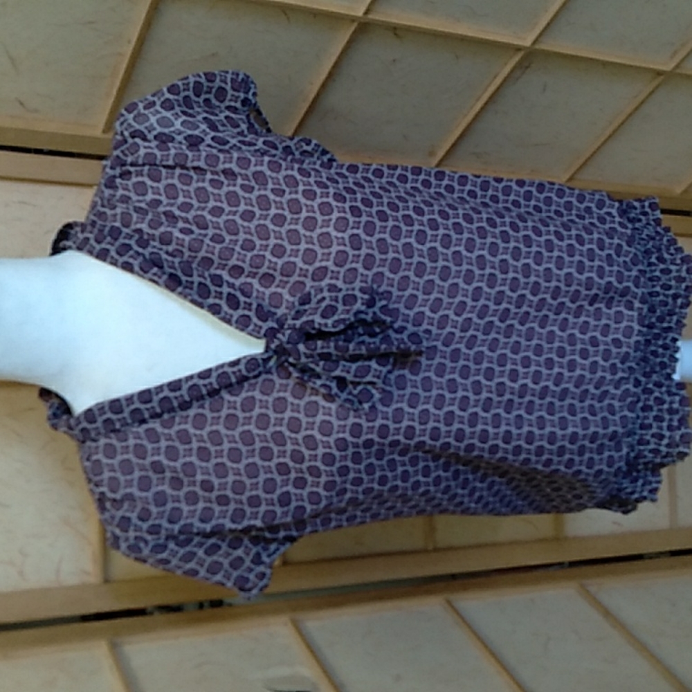 Apt 9 purple short sleeve blouse size S